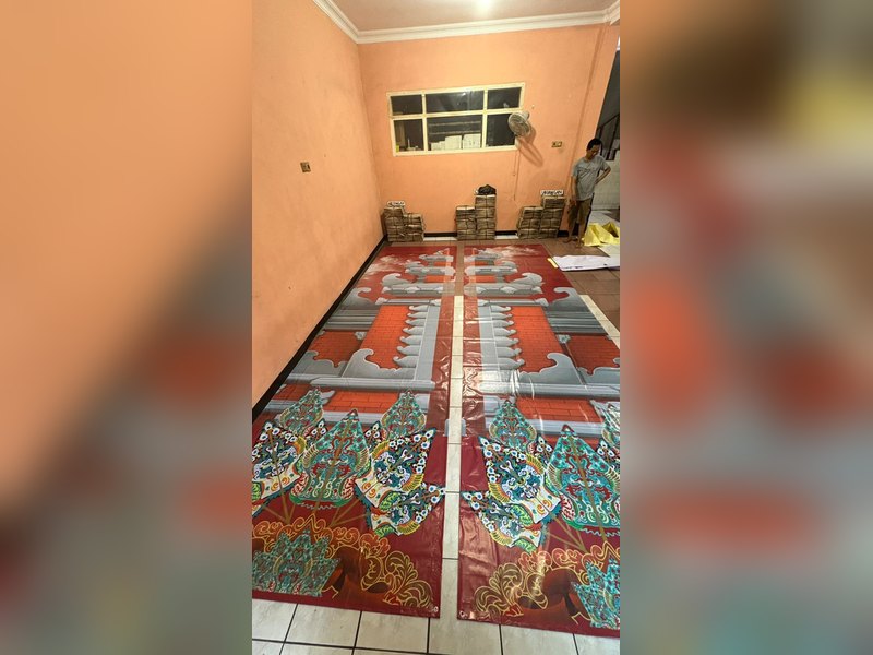 Cetak motif ukuran besar